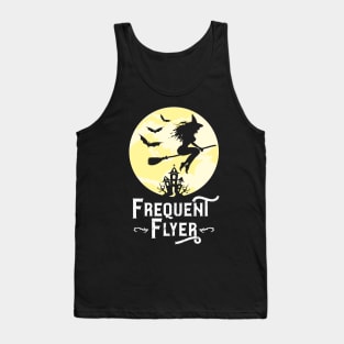 Frequent Flyer Funny Witch Halloween Teacher Tank Top